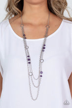 Load image into Gallery viewer, Starry Eyed Eloquence Purple Necklace