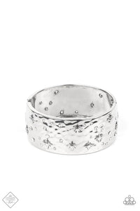 Across the Constellations White Hinged Bracelet