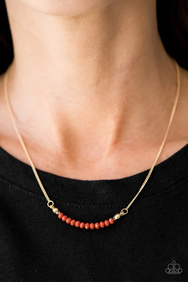 Country Roads Orange Necklace