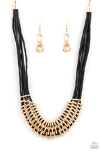 Load image into Gallery viewer, Lock Stock and Sparkle Gold Necklace