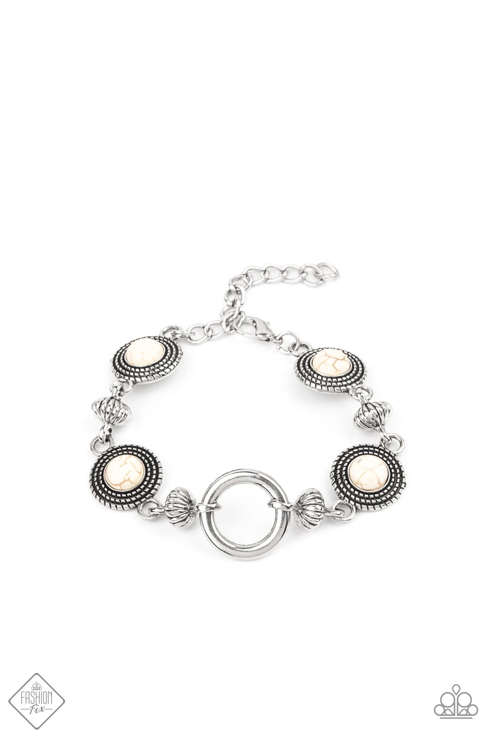 Musical Mountains White Bracelet