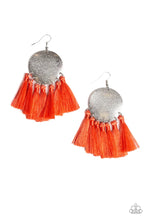 Load image into Gallery viewer, Tassel Tribute Orange Tassel Earrings