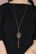 Load image into Gallery viewer, Palm Promenade Brass Necklace