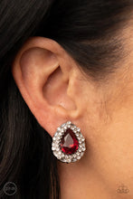 Load image into Gallery viewer, Haute Happy Hour Red Clip On Earrings