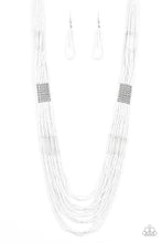 Load image into Gallery viewer, Let It Bead White Seed Bead Necklace