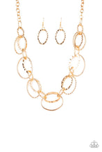 Load image into Gallery viewer, Bend Oval Backwards Gold Necklace