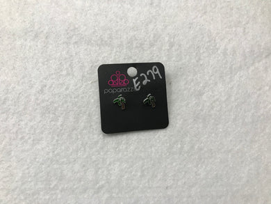 Starlet Shimmer Palm Tree Post Earrings #279