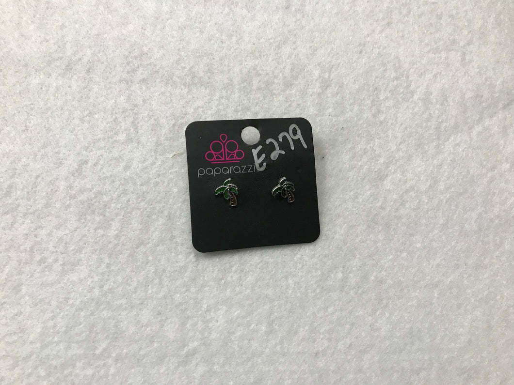 Starlet Shimmer Palm Tree Post Earrings #279