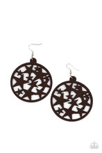 Load image into Gallery viewer, Cosmic Paradise Brown Wood Earrings