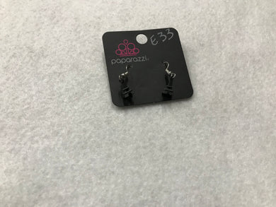 Starlet Shimmer Eiffel Tower Black Earrings #33