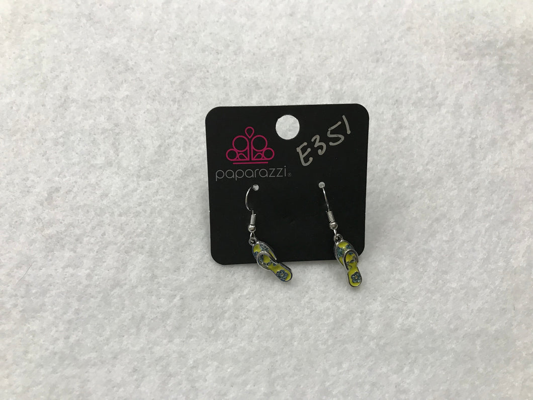 Starlet Shimmer Flip Flops w/Bling Earrings #351