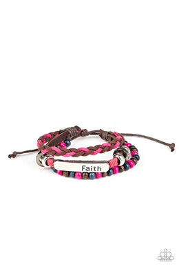 Let Faith Be Your Guide Multi Pull Cord Bracelet