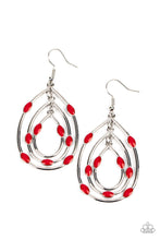 Load image into Gallery viewer, Rippling Rapport Red Earrings