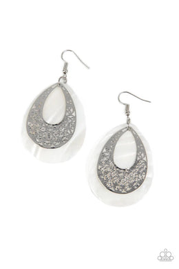 Bountiful Beaches White Earrings