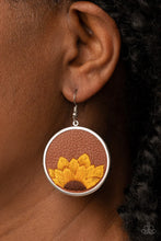 Load image into Gallery viewer, Sun Kissed Sunflowers Brown Earrings