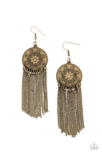 Load image into Gallery viewer, Fringe Control Brass Earrings