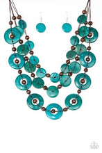 Load image into Gallery viewer, Catalina Coastin Blue Wood Necklace