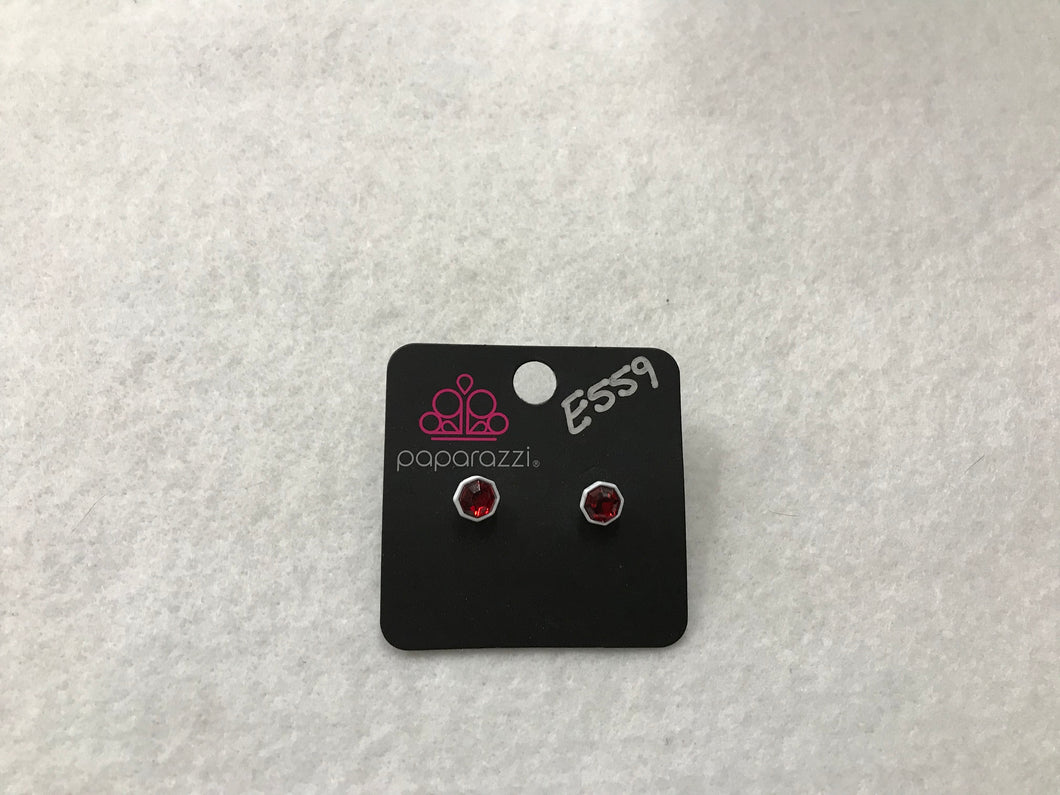 Starlet Shimmer Red Gem In White Frame #559