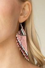 Load image into Gallery viewer, Bodaciously Bohemian Orange Seed Bead Earrings