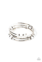 Load image into Gallery viewer, Whimsically Whirly White Coil Bracelet