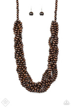 Load image into Gallery viewer, Tahiti Tropic Brown Wood Necklace
