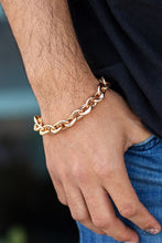 Load image into Gallery viewer, Step It Up Gold Men’s Bracelet
