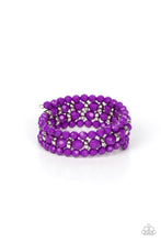 Load image into Gallery viewer, It’s A Vibe Purple Coil Bracelet