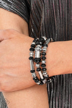 Load image into Gallery viewer, Dynamite Dazzle Black Coil Bracelet