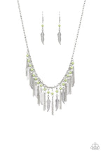 Load image into Gallery viewer, Feathered Ferocity Green Necklace