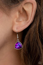 Load image into Gallery viewer, Glittering Geometrics Purple Necklace