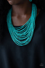 Load image into Gallery viewer, Rio Rainforest Blue Seed Bead Necklace
