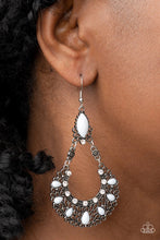 Load image into Gallery viewer, Fluent in Florals White Earrings