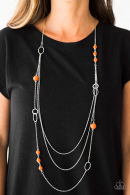 Absolutely It Orange Necklace