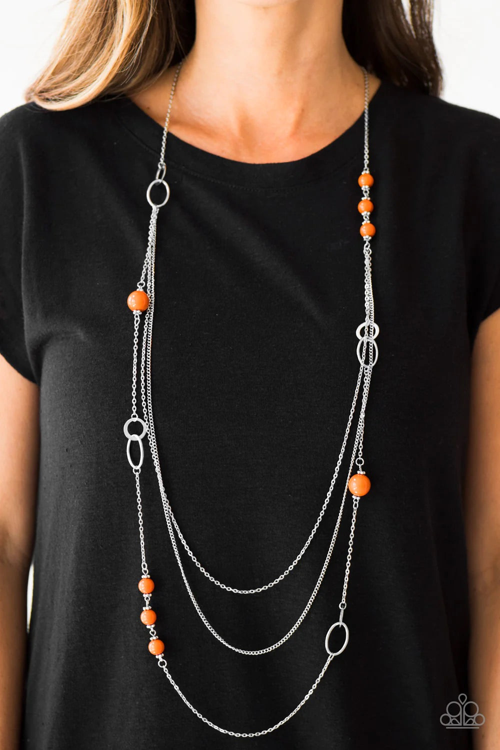 Absolutely It Orange Necklace