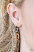 Load image into Gallery viewer, Hex in Line Gold Necklace