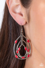 Load image into Gallery viewer, Rippling Rapport Red Earrings
