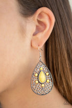 Load image into Gallery viewer, Modern Garden Yellow Earrings