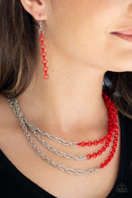 Load image into Gallery viewer, Turn Up the Volume Red Necklace