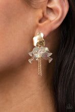 Load image into Gallery viewer, Harmonically Holographic Gold Post Earrings