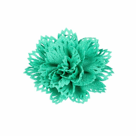 Floral Flair Green Hair Clip