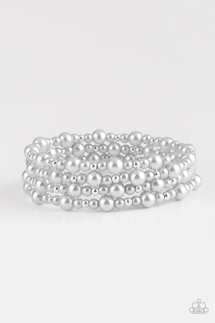 Classic Confidence Silver Coil Bracelet