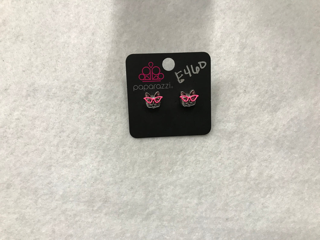 Starlet Shimmer Cat w/Sunglasses Earrings #460