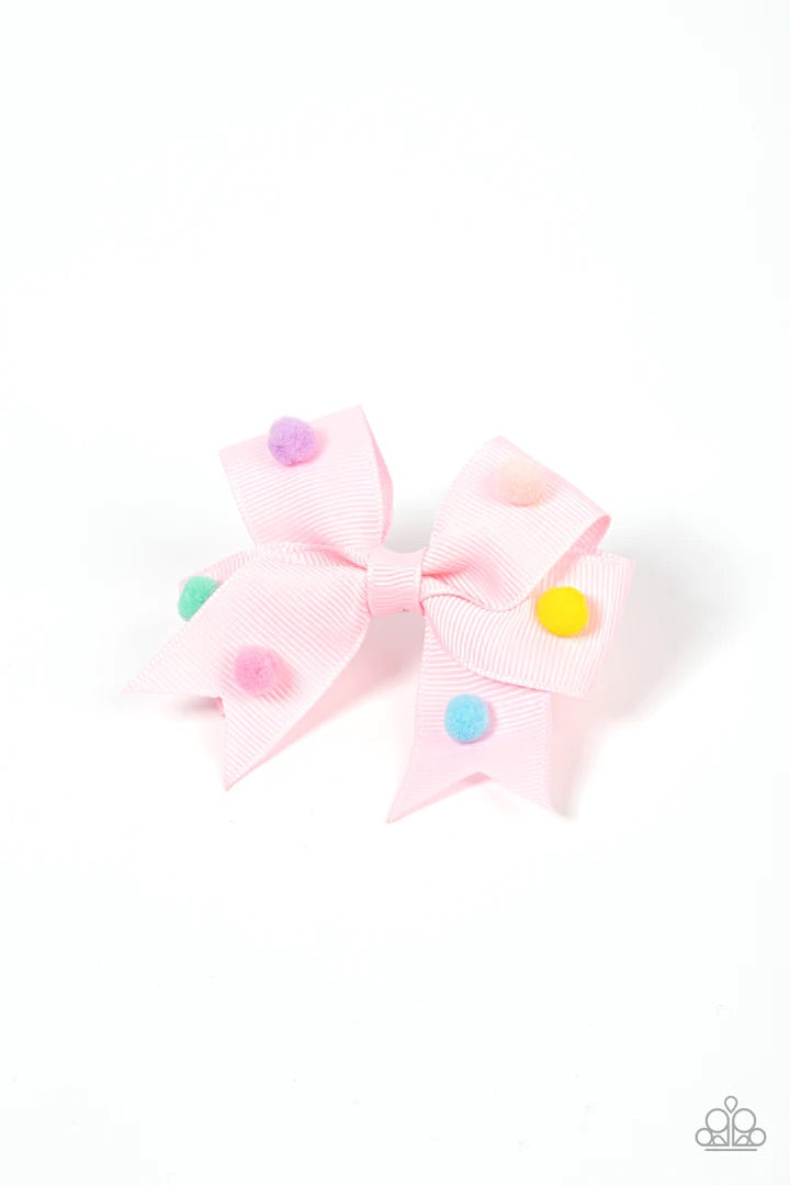 Pom Poms Promenade Pink Hair Clip