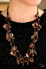 Load image into Gallery viewer, Me, Myself and Island Brown Wood Necklace