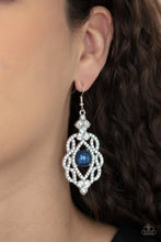 Load image into Gallery viewer, Rhinestone Renaissance Blue Earrings