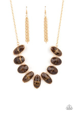 Load image into Gallery viewer, Elliptical Episode Brown Necklace