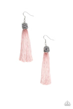 Load image into Gallery viewer, Make Room For Plume Pink Tassel Earrings