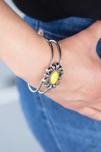 Load image into Gallery viewer, Serene Succulent Yellow Hinged Bracelet