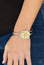 Load image into Gallery viewer, Garden Extravagance Yellow Hinged Bracelet