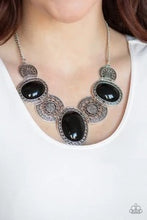 Load image into Gallery viewer, The Medallion-aire Black Necklace